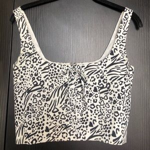 Vintage With Jean pattern bustier top